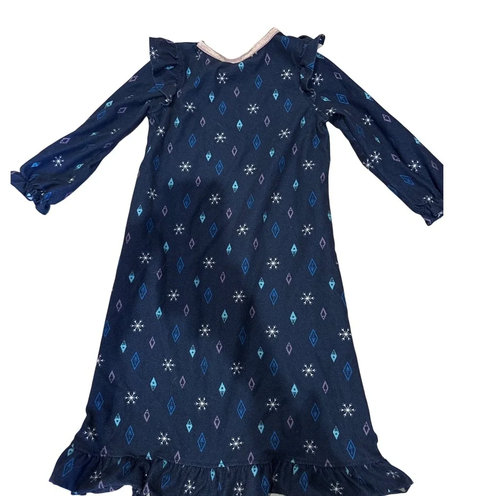 Disney Frozen Anna Elsa & Carters Christmas Reindeer Nightgowns Bundle Girls 3T - Picture 5 of 5